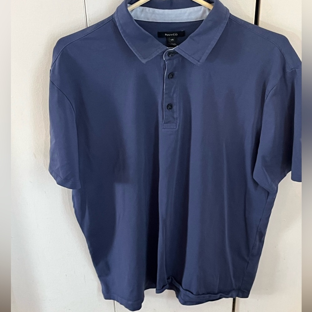 RW&CO Blue Polo Shirt Classic Design Relaxed Fit